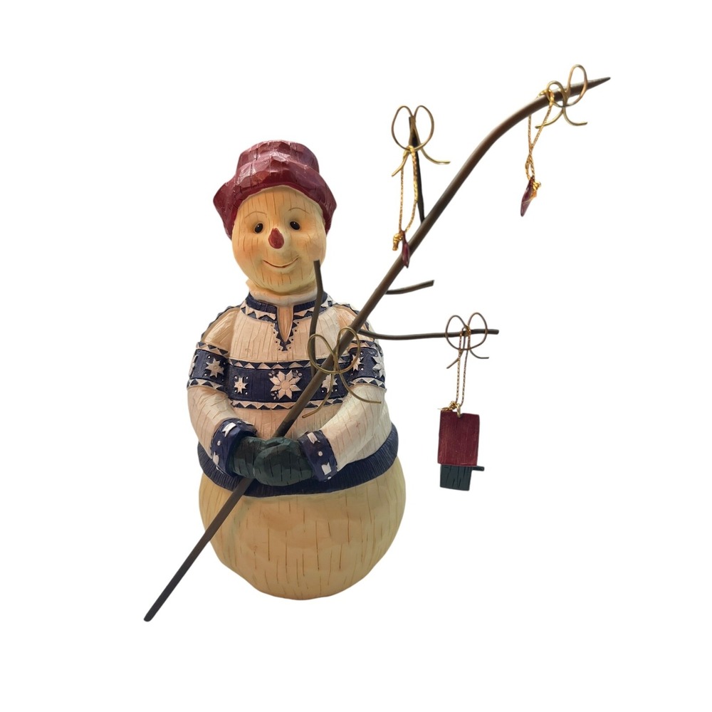 2000 Demdaco Kathy Killip "Sweater Snowman" 7 Inch‎ Resin & Wire Figurine 12058